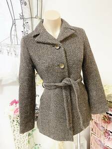 Дамы м раз размер: минимальный [минимум] сделан в Японии ◆ Подкладка Cupra/шерстяная смесь*куртка*пальто