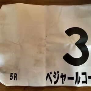 希少 レア 実使用ゼッケン JRA 2010/11/20(土) 東京競馬場2歳新馬 ベジャールコード (騎手 柴山雄一)