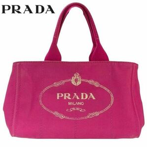 PRADA プラダ カナパ キャンバス ピンク ハンドバッグ