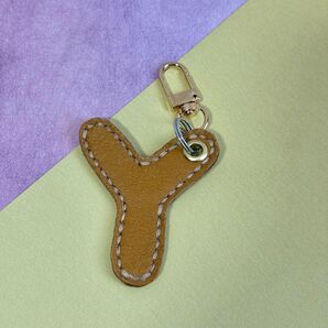 イニシャル キーホルダー キーチェーン キーリング チャーム Y