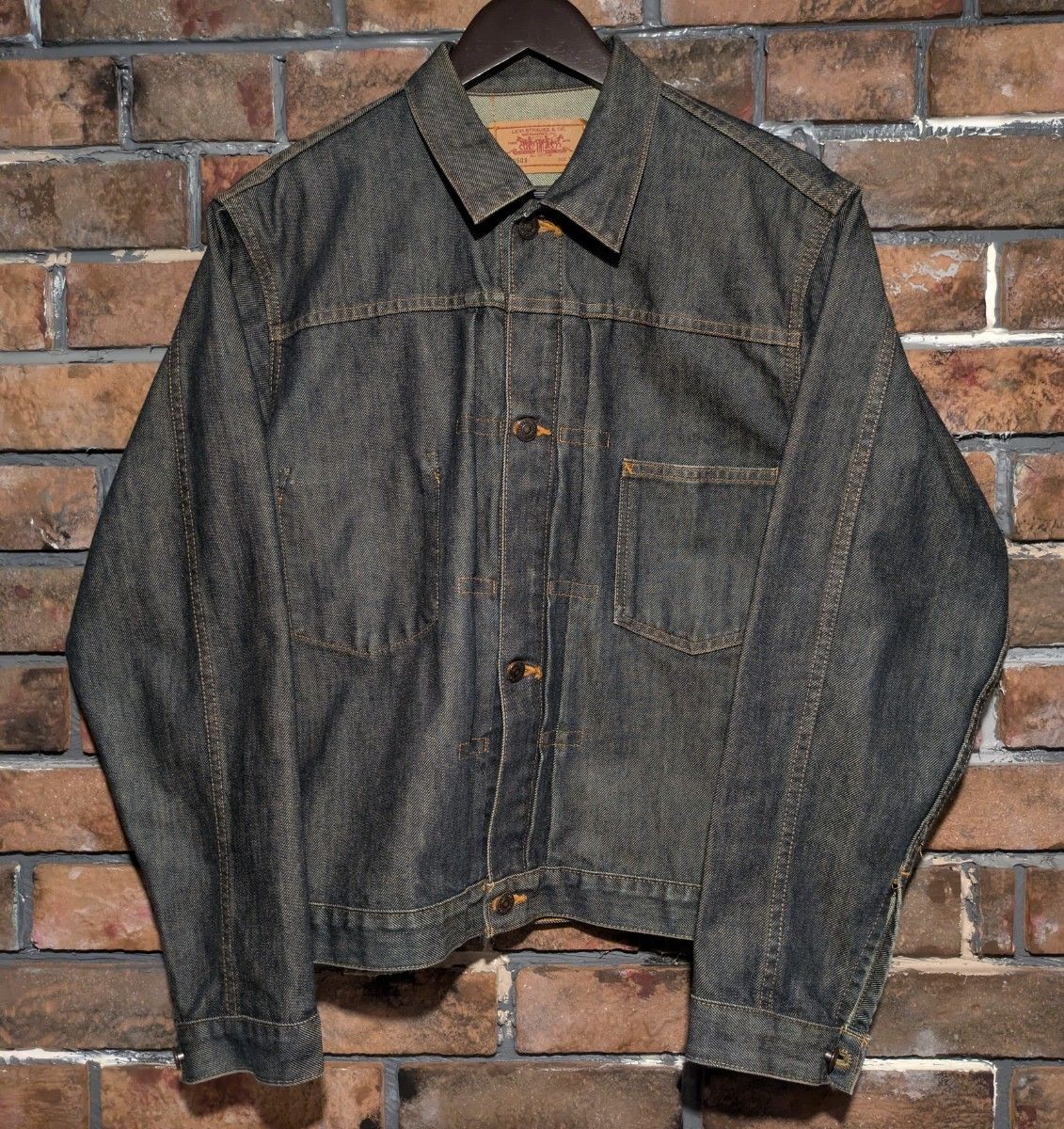 90's LEVI'S 70503-03 4つボタン フラップなしポケット 内ポケット 1st大戦タイプ サイズL J22 日本製