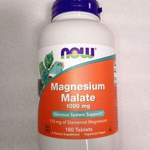 マグネシウム 1000mg リンゴ酸 180粒 NOW Foods ナウフーズ