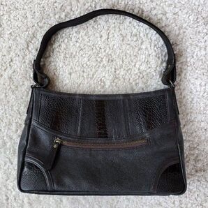 美品 バグリオ オーストリッチ×牛革 ワンショルダーバッグ y2k OSTRICH オーストレッグ fairygrunge