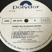 LP RANDALL COLLINS / STANDS TALL IN "GA.COTTON" [プロモ盤]_画像5