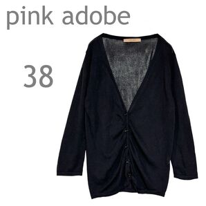 pink adobe/ピンクアドベ シアーカーディガン 羽織り 7分袖 38