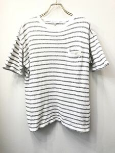 BEAUTY&YOUTH UNITED ARROWS ビューティ&ユース ユナイテッドアローズ ボーダー パイル ポケット Tシャツ S グレー