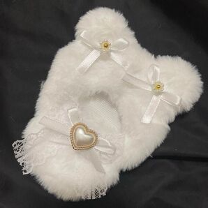 10cm ~ 12cm ぬい服 着ぐるみ ハンドメイド ホワイト くま