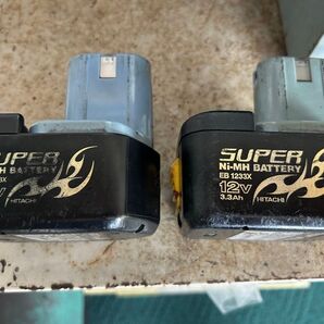 日立工機 12V-3.3Ahスーパー水素バッテリー EB1233X インパクトドライバー ハイコーキ 2個セット ジャンク品