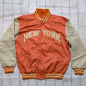 【美品レア】ヴィンテージ ナイロンスタジャン jungle storm オレンジ L メンズ