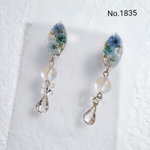 No.1835 かすみ草 イヤリング
