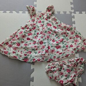 Cath Kidston 花柄ワンピース 3-6ヶ月 女の子ブルマ付き