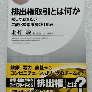 排出権取引とは何か 知っておきたい二酸化炭素市場の仕組み 北村慶 2008年7月2日第1版第1刷 PHP研究所 199ページ