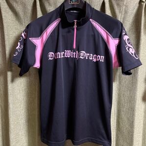 極美品 DANCE WITH DRAGON ダンスウィズドラゴン ハーフジップ 半袖Tシャツ サイズ3