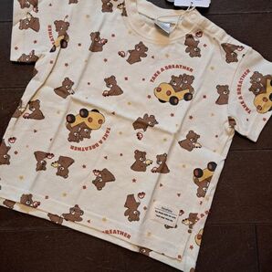 新品☆フタフタ☆くま☆クマ☆Tシャツ☆フタくま☆総柄☆総柄T☆