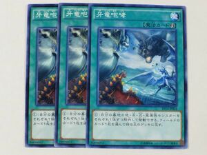 遊戯王　★牙竜咆哮★　ノーマル　3枚セット　中古品　プレイ専用　