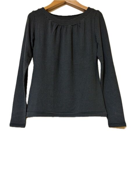 レディース トップス カットソー ストレッチ 長袖 インナー tシャツ ボーダー