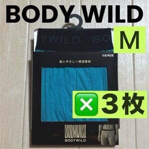 ★97【前あき】グンゼ BODY WILD ボクサーパンツM 3枚