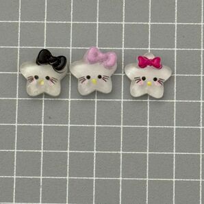 星型 キティちゃん風 ネイルパーツ