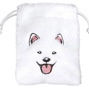 ①にこにこ顔☆サモエドもふもふ巾着
