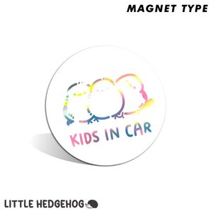 シマエナガ オーロラ キッズインカー マグネット | KIDS IN CAR 車用 カーサイン カーステッカー おしゃれ かわいい