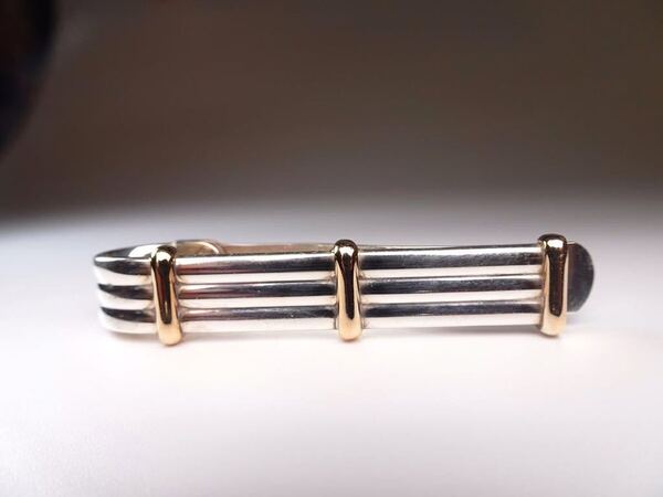 ティファニー 14K×925 3×3ライン ネクタイピン タイピン タイバー