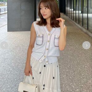 スナイデル/SNIDEL Sustainableストラクチャーニットジレ