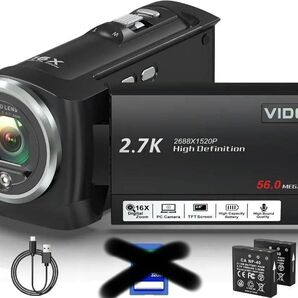 ビデオカメラ YouTubeカメラ 16倍デジタルズーム ウェブカメラ