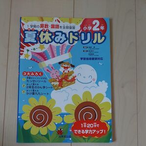 小学2年 夏休みドリル 算数 国語 成美堂出版 学習指導要領対応 未使用