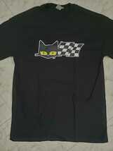 SEV MARCHAL☆黒猫/チェッカー☆Tシャツ☆新品未使用☆黒M☆_画像1