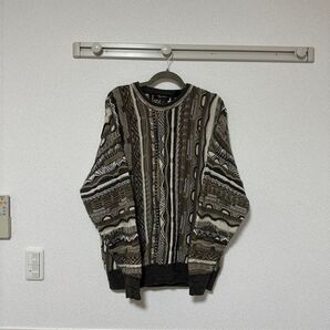 3Dニット 総柄 古着