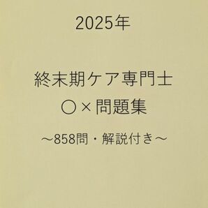終末期ケア専門士 2025 対策問題集 ラストスパート値下げ!!