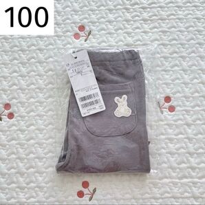 ☆ 新品 100 petit main GIRLS10分丈レギンス モカ茶