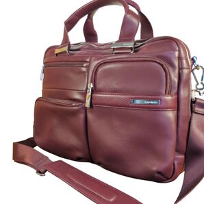 9-35【希少】samsonite サムソナイト オールレザー ブリーフケース ビジネスバック2wayA4収納可
