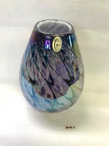 ◆うつわ屋◆懐かしの昭和レトロ★【74-50-2（P）】手造り吹きガラス花瓶＜20⑨＞