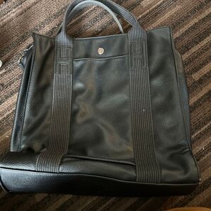 A 4 トートバッグ 黒 ブラック レザー