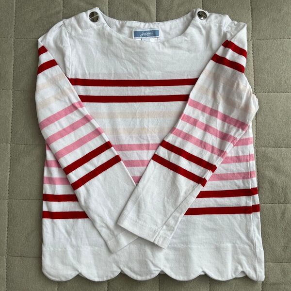 jacadi ジャカディ ボーダーカットソー Tシャツ 長袖 4A