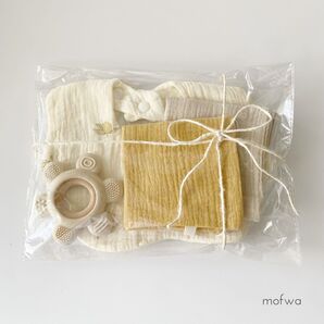 出産祝い ギフトセット 男の子 女の子 レモン イエロー スタイ ガーゼ 歯固め