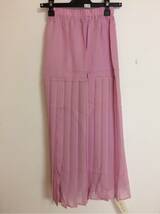 イタリア製 CREOLA クレオラ シフォン スカート プリーツ 薄ピンク サイズB 未使用 ★ E168_画像1