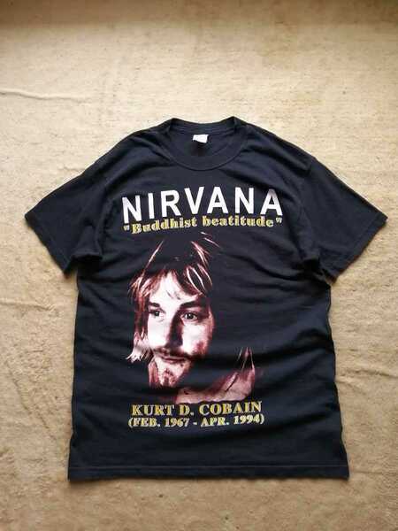 90s Nirvana Buddhist beatitude カートコバーン　追悼 Tシャツ ニルバーナ　ニルヴァーナ　screenstars