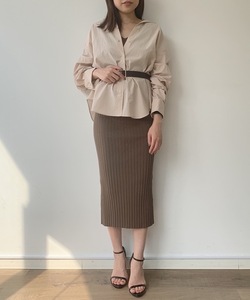 未使用 20SS Loungedress ラウンジドレス マルチウェイ シャツ ブラウス ベージュ 定価24200円 トレンドカラー ORIVAR SAT オリバーサット