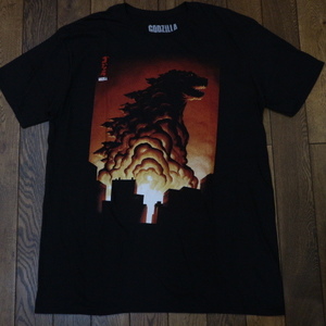 GODZILLA ゴジラ Tシャツ XL ブラック 半袖 ハリウッド ワーナーブラザーズ イラスト ロゴ キャラクター 映画 ムービー USA古着