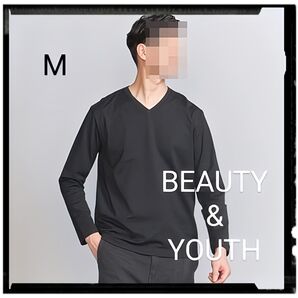 BEAUTY & YOUTH UNITED ARROWS【美品】クリア ガスコットン Vネック カットソー