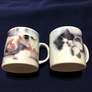 ＊レア＊　猫　CAT キャット　PRODUCED BY Nikkan 陶器製　オリジナル　マグカップ 2個セット