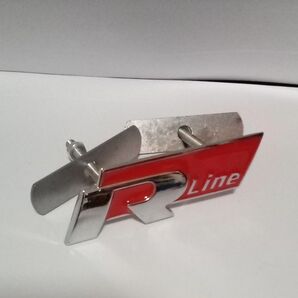 新品 長期保管品 フォルクスワーゲン Rライン グリル エンブレム 赤×銀