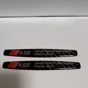 新品 長期保管品 アウディ RS チームゴー エンブレム 2枚 ドアガード?エンブレム