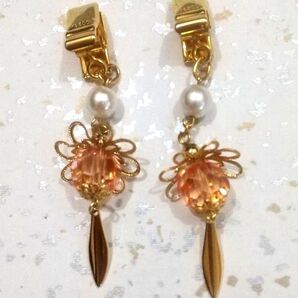 お値下げ★袖留めクリップ 多用途クリップ ビーズ パール ゴールド 美品