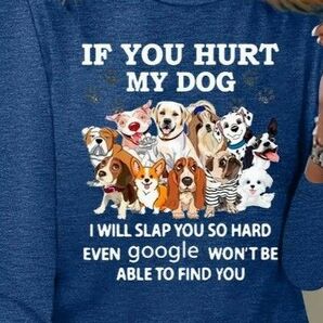 犬柄 長袖 シャツ