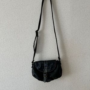 黒 レザー ショルダーバッグ フラップ付き lepatolarge レトロ