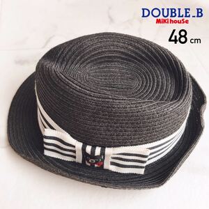 # включая доставку # быстрое решение # 48cm Miki house DOUBLE_B Miki House Dub рубин бумага шляпа соломенная шляпа детская шляпа черный Bear Be ...