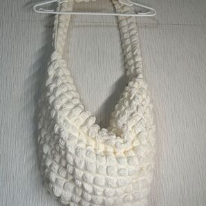 【大容量】GRL もこもこショルダーバッグ ホワイト